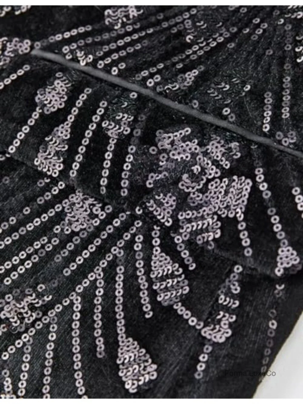 Men's Sequin Velvet Shawl Collar Blazer for Wedding Party
